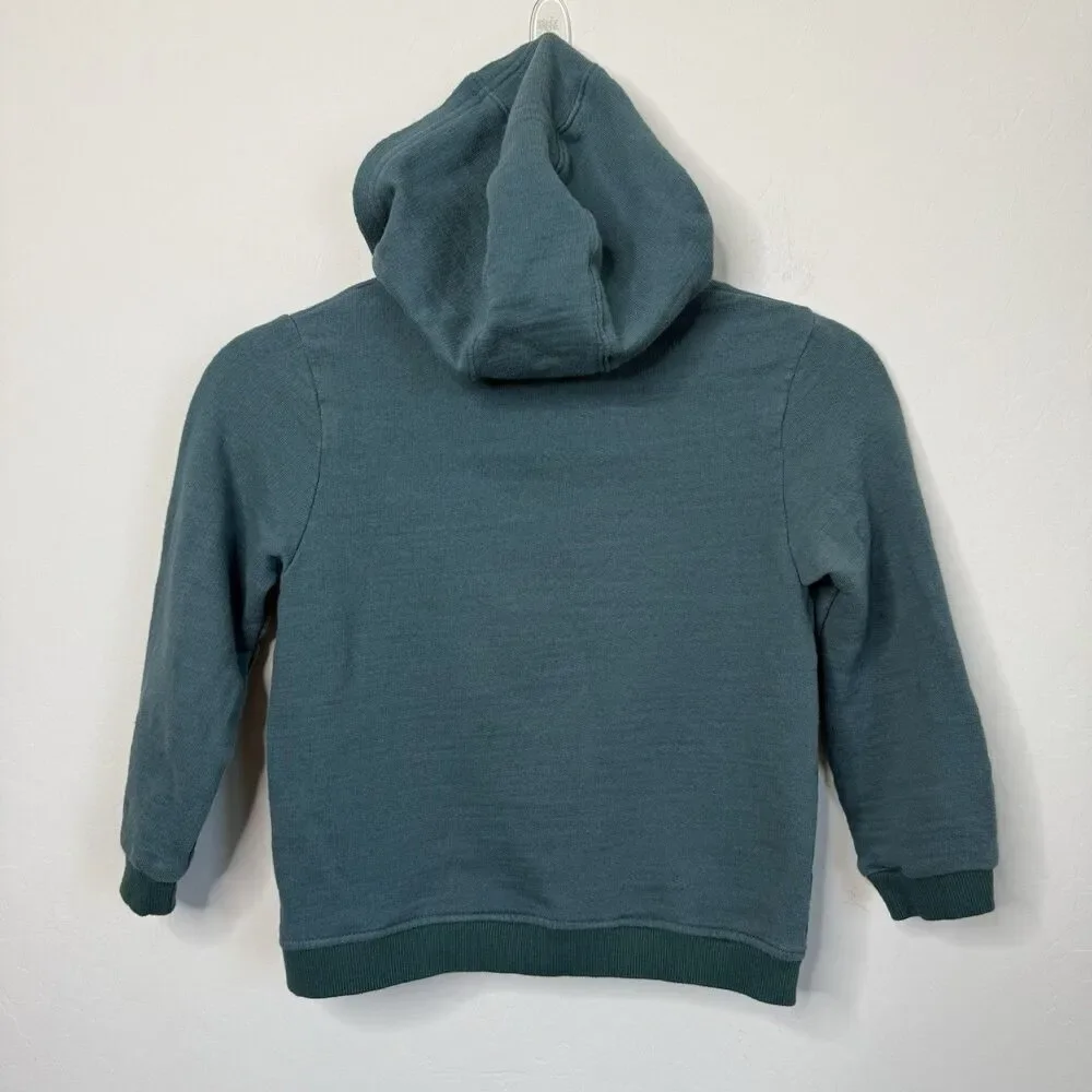 Me & Henry Kids 6/7 Years Teal Blue Dog Logo Zip Up Hoodie Jacket Outdoor Play