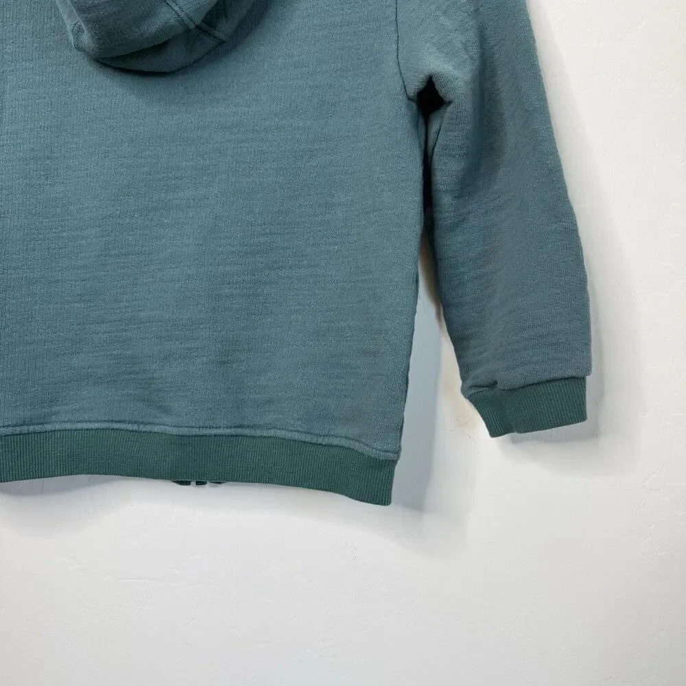 Me & Henry Kids 6/7 Years Teal Blue Dog Logo Zip Up Hoodie Jacket Outdoor Play