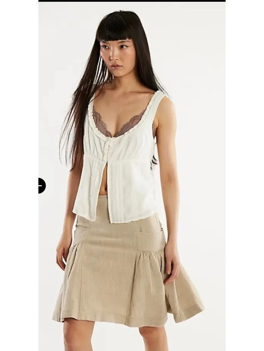 Free People Stansbury Midi Skirt in the Natural Combo colorway Size 14 #1303