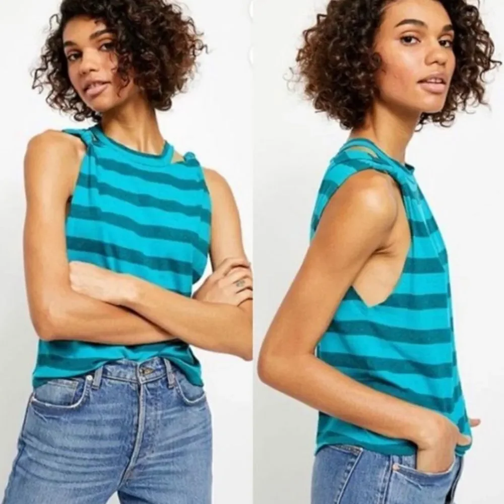 Free People The Twist Stripe Tank Size Small
