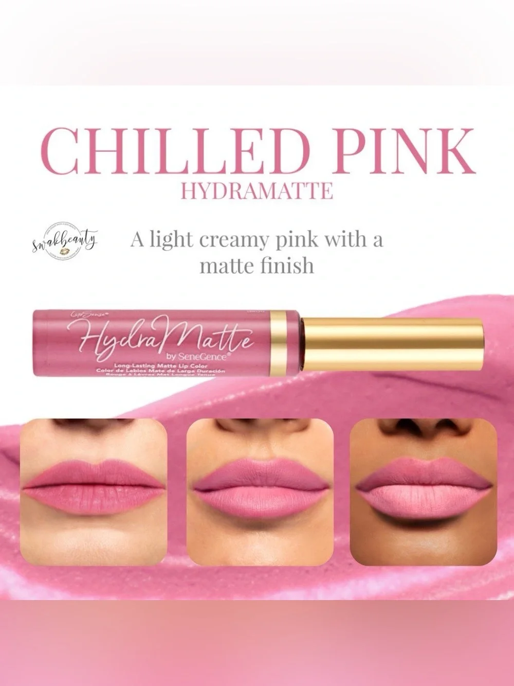 SeneGence HydraMatte Lip Color — Chilled Pink