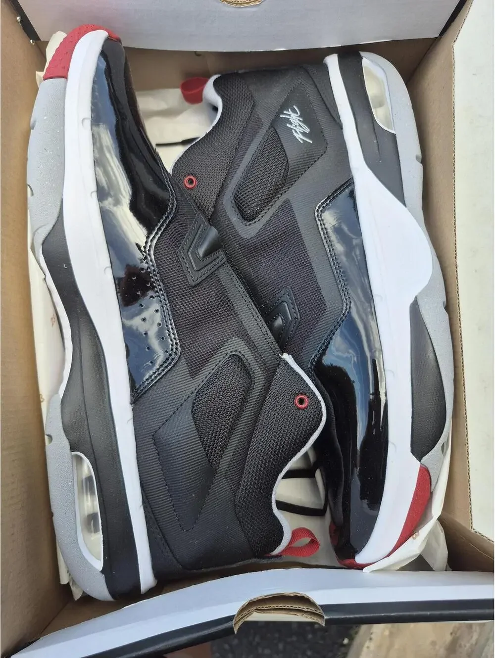 Jordan Stay Loyal 3 White/Gym Red/Black Sneakers Size 14