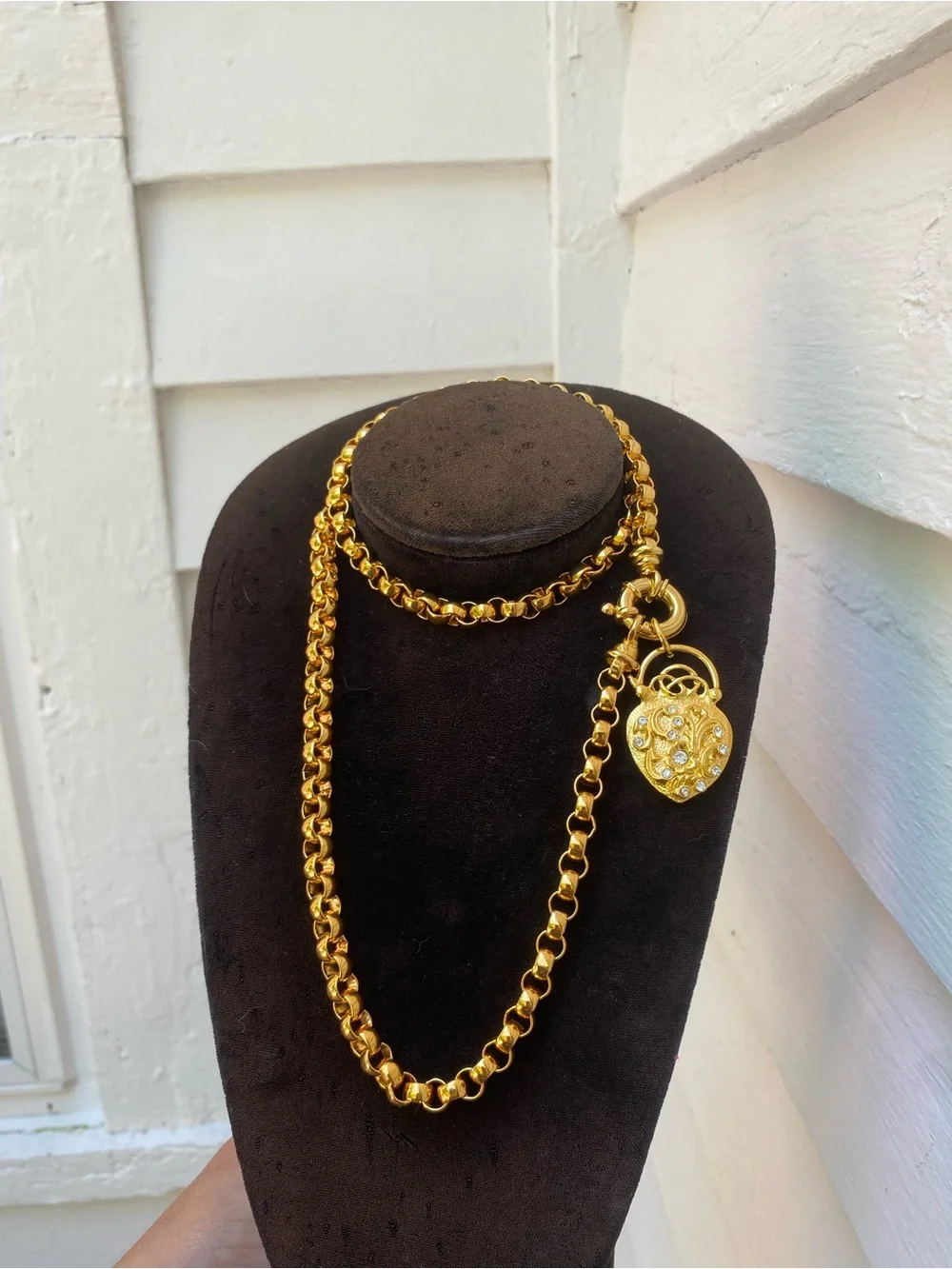 Joan Rivers gold tone