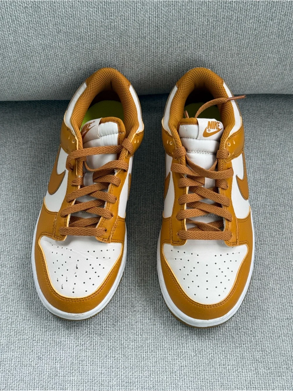 Nike Women’s Low Top Sneakers DUNKS — White & Mustard