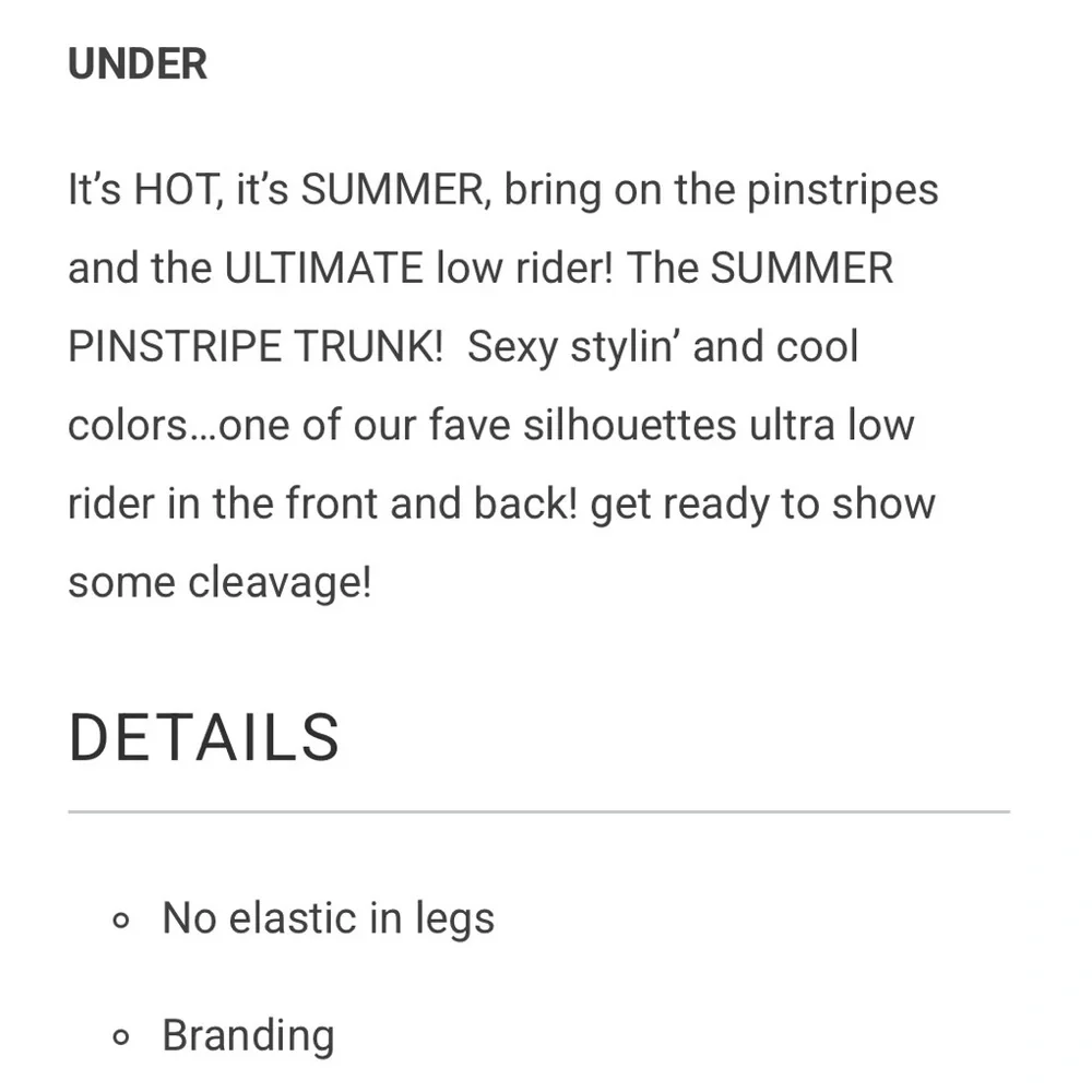 N2N BODYWEAR Pinstripe Trunk Underwear