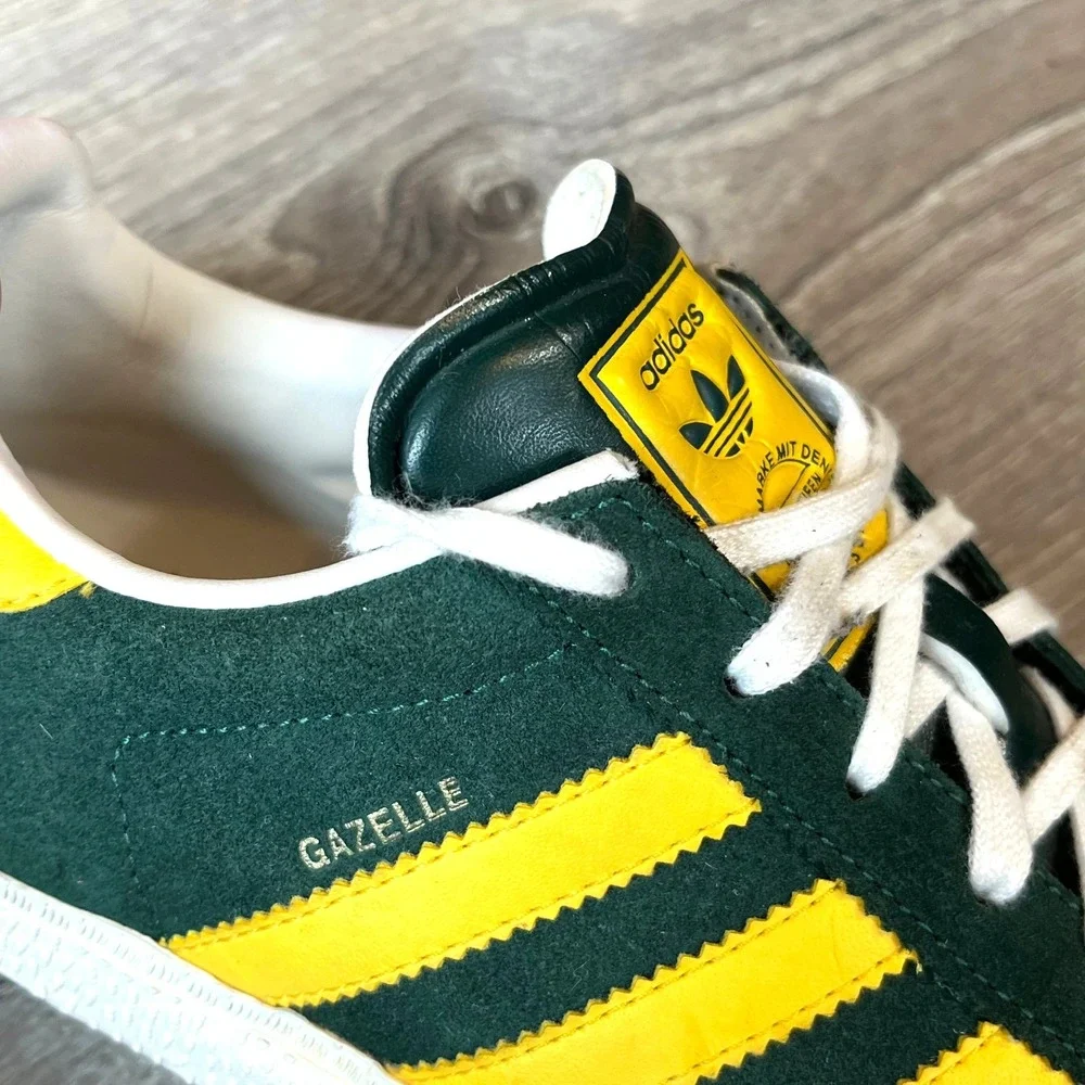 Adidas Originals Gazelle Sneakers‎ Green Yellow Women 6.5 Men 5.5 EU 38