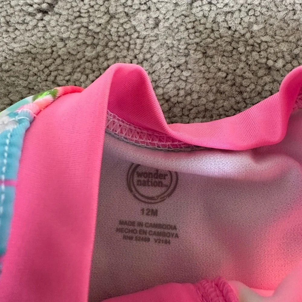 Girls floral swimsuit 12 mths