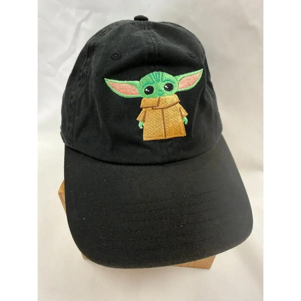 Star Wars Grogu Baby Yoda Hat Black Dad Cap Adjustable Mandalorian