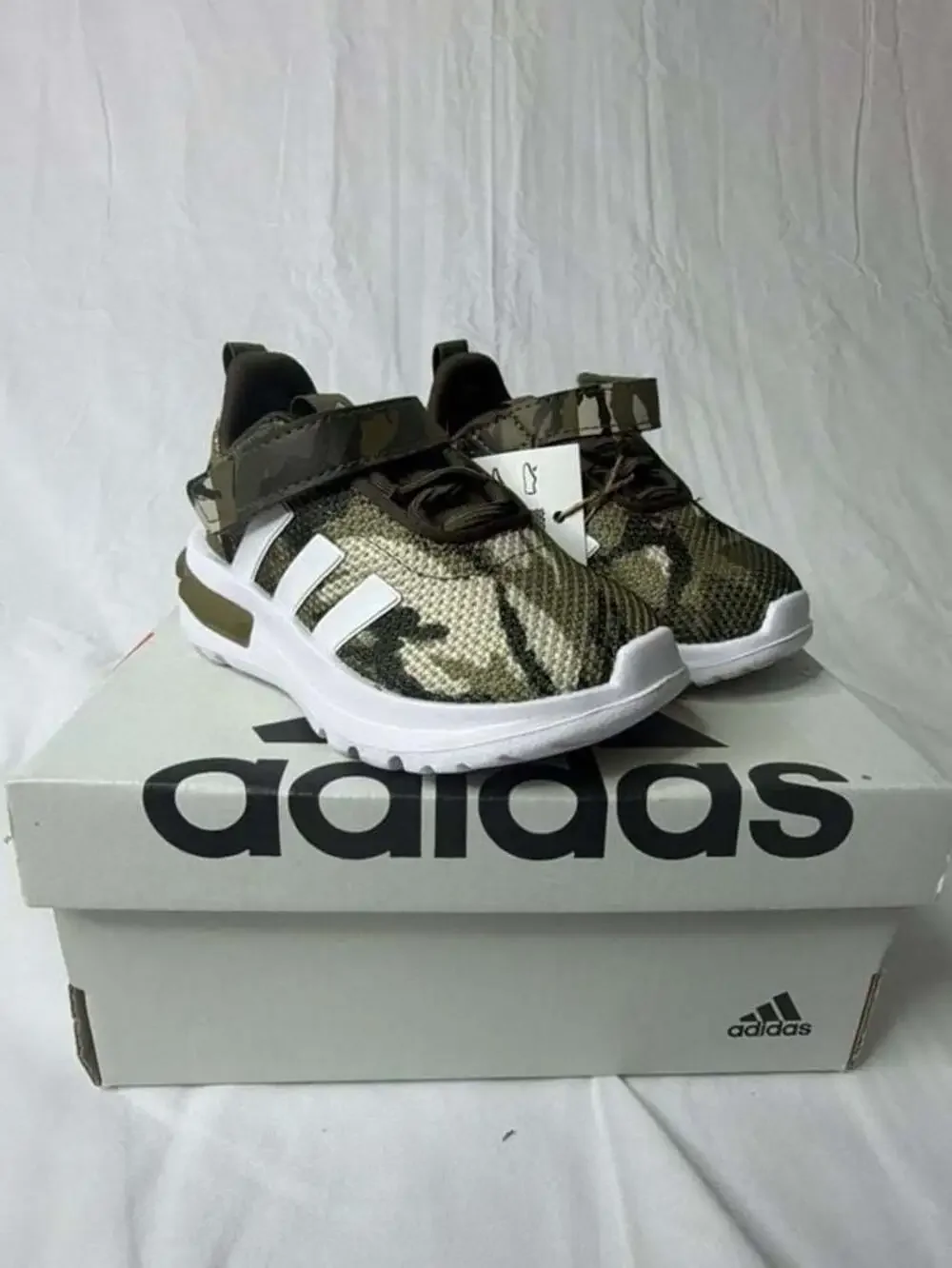 Adidas Racer TR23 EL I Toddler Camo Running Shoes ID8362