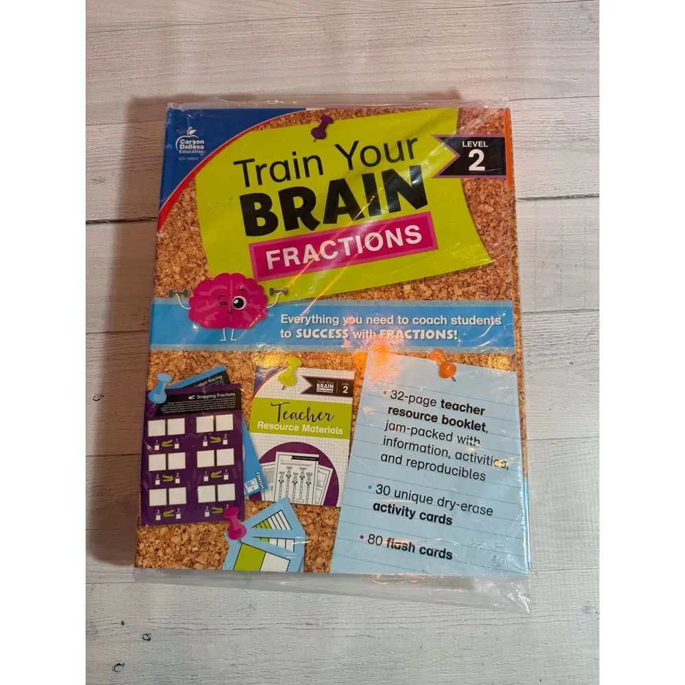 Carson Dellosa Train your brain fractions level 2‎ NEW