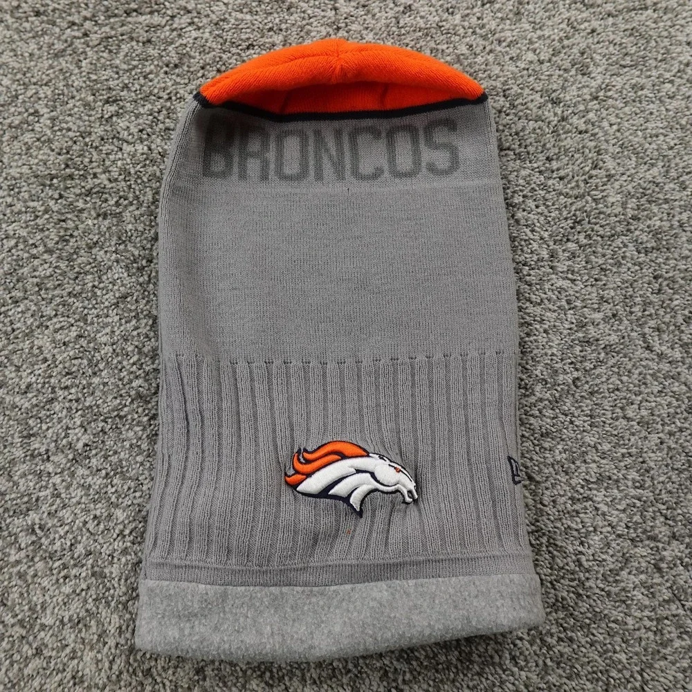 Denver Broncos Hat Mens One Size Fitted Gray‎ NFL Football Knit Beanie New Era