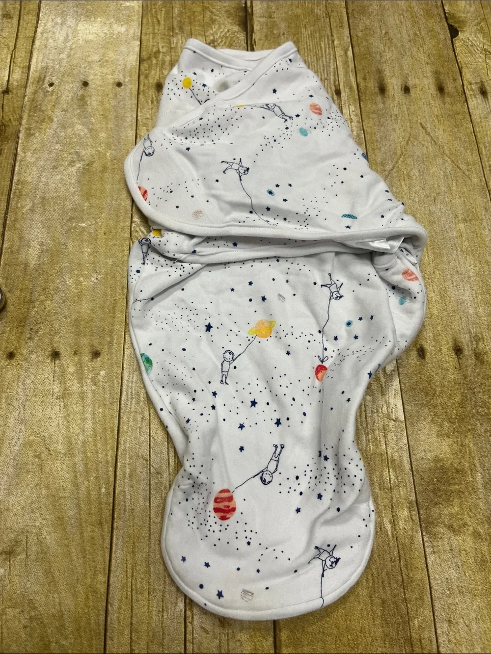 aden + anais White Space-Print Swaddle Sleep Sack with Colorful Planets