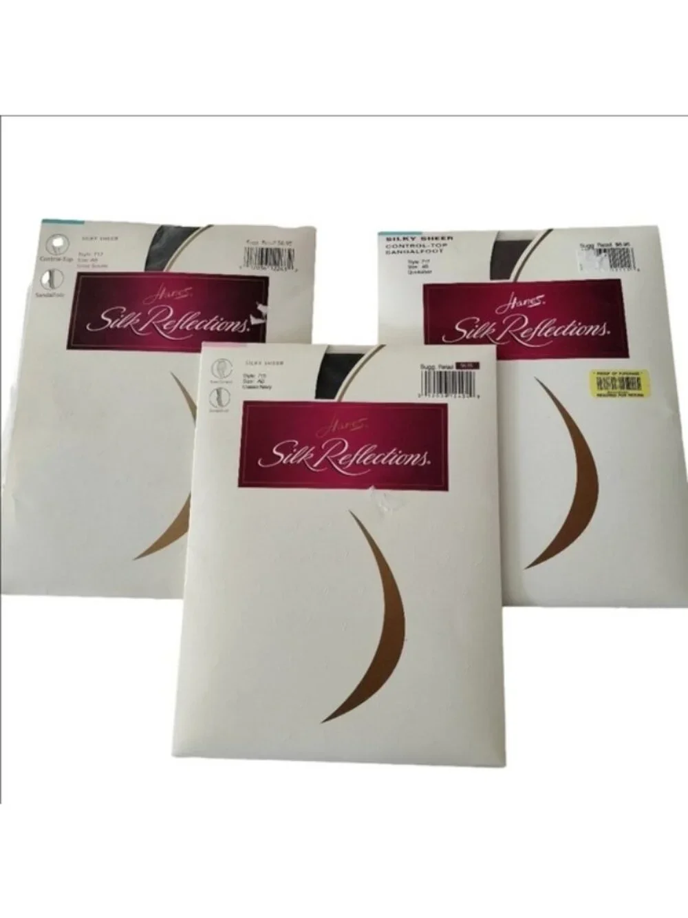 Vintage Hanes Silk Reflections Sandalfoot Hosiery, Size AB