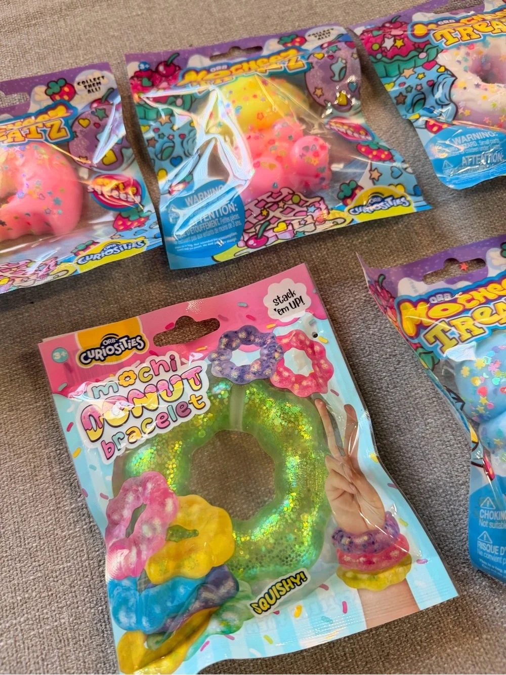 Viral ORB Mocheez Treatz Squishy Toys + Donut Bracelet Lot sensory