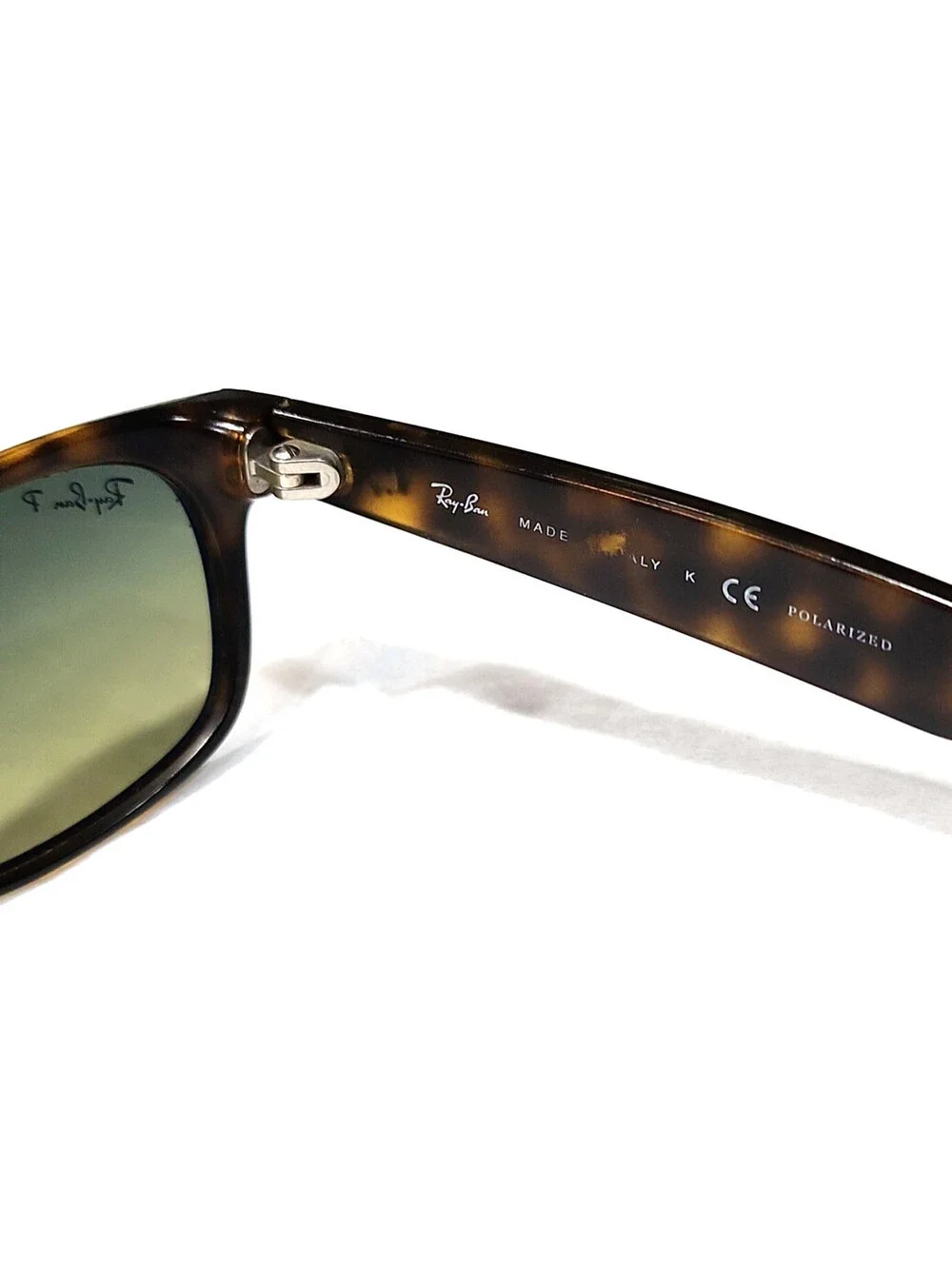 Ray Ban RB2132 894/76 New Wayfarer Tortoise Green Polarized Sunglasses 52-18 145