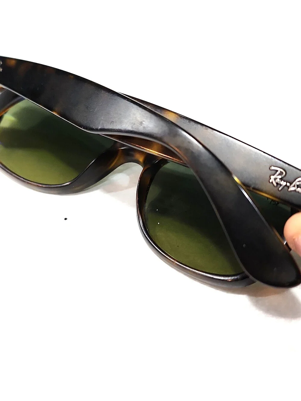 Ray Ban RB2132 894/76 New Wayfarer Tortoise Green Polarized Sunglasses 52-18 145