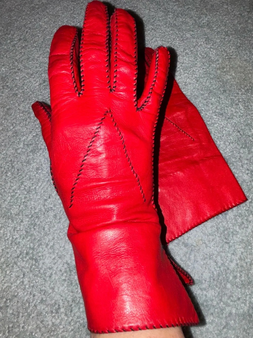 Superb hand within leather