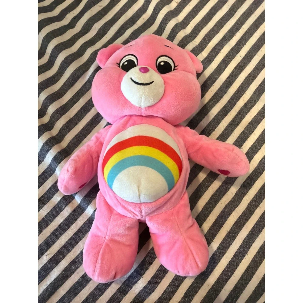 Care Bears Cheer Bear Pink Rainbow Plush Stuffed Animal 2021 Basic Fun 9 inch