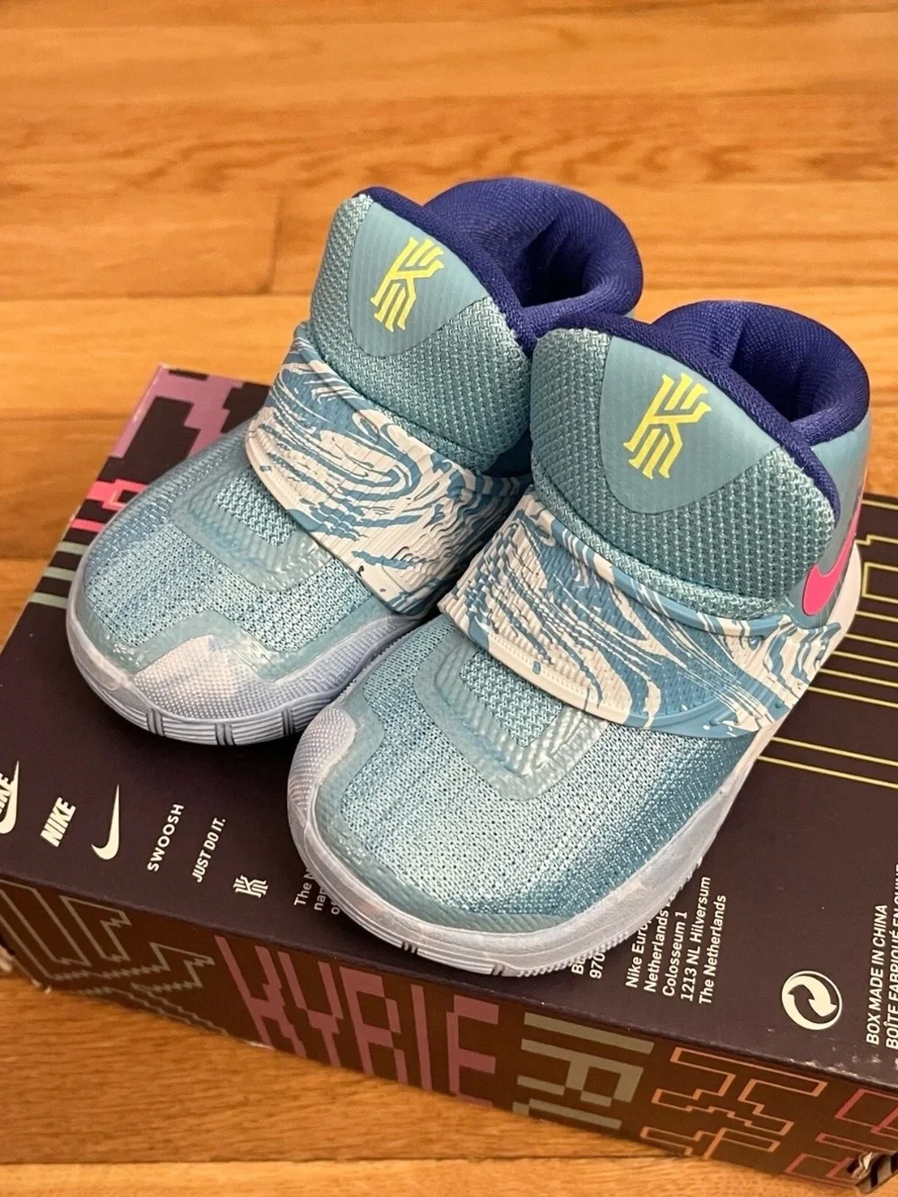 Nike Kyrie 6 Pool (TDV) Blue Pink Infant Toddler Size 5C DA5170 409
