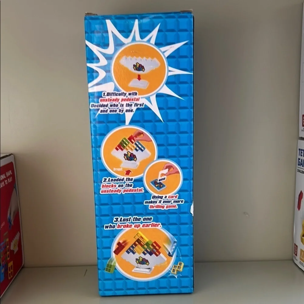 Blue and Red Building Blocks Set for Creative Play