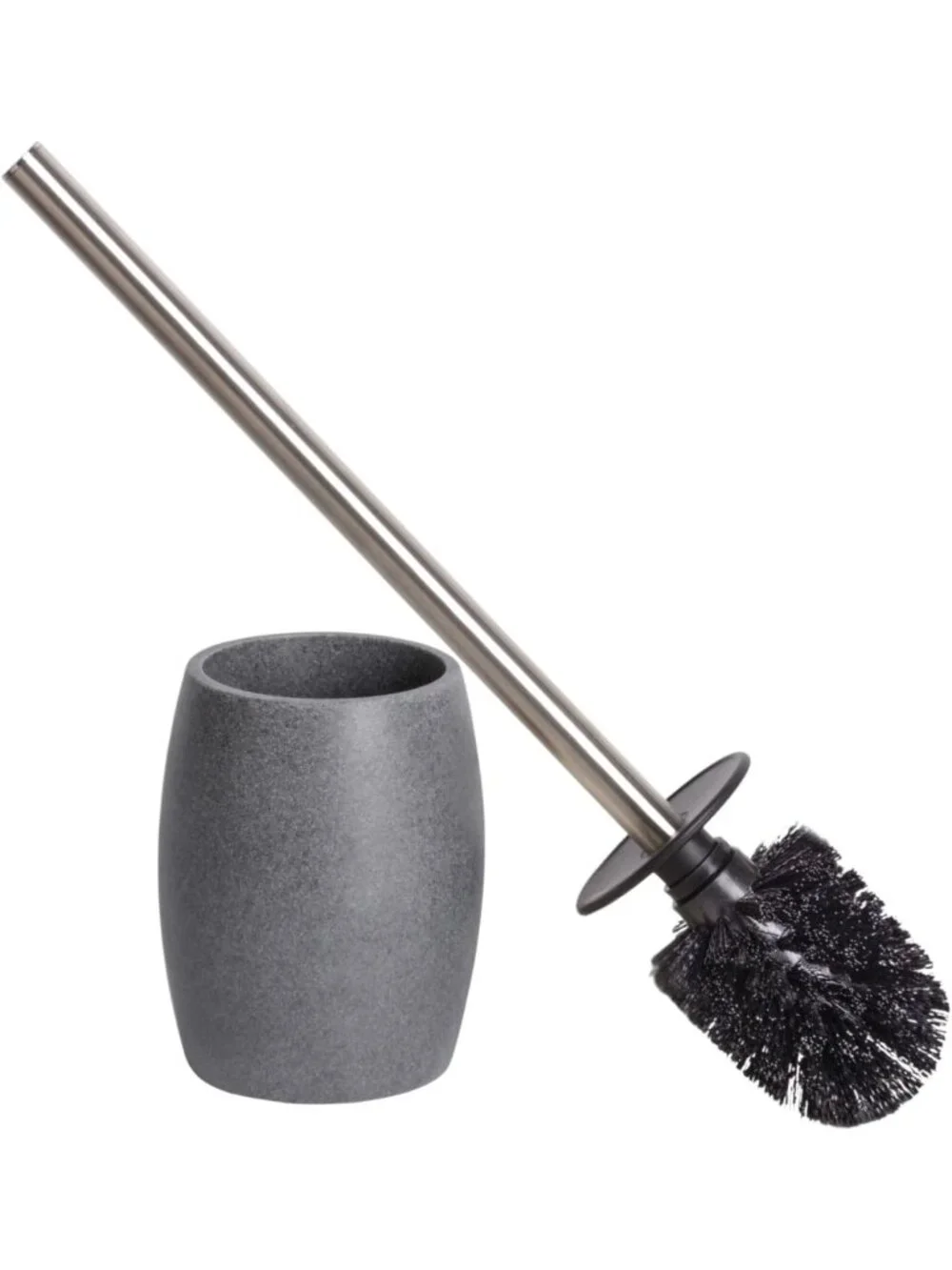 Stainless Steel Toilet Bowl Brush & Holder - 360° Deep Cleaning Scrubber Set