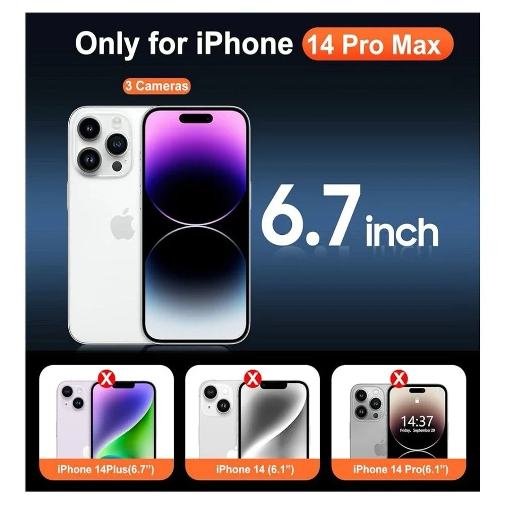 Clear Magnetic Case for iPhone 14 Pro Max MagSafe Compatible Slim Cover 6.7 inch