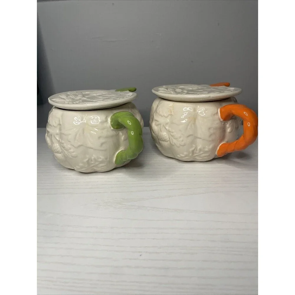 Temp-tations Flip n Sip Mugs Set of 2 Harvest Fall Ceramic Drinkware