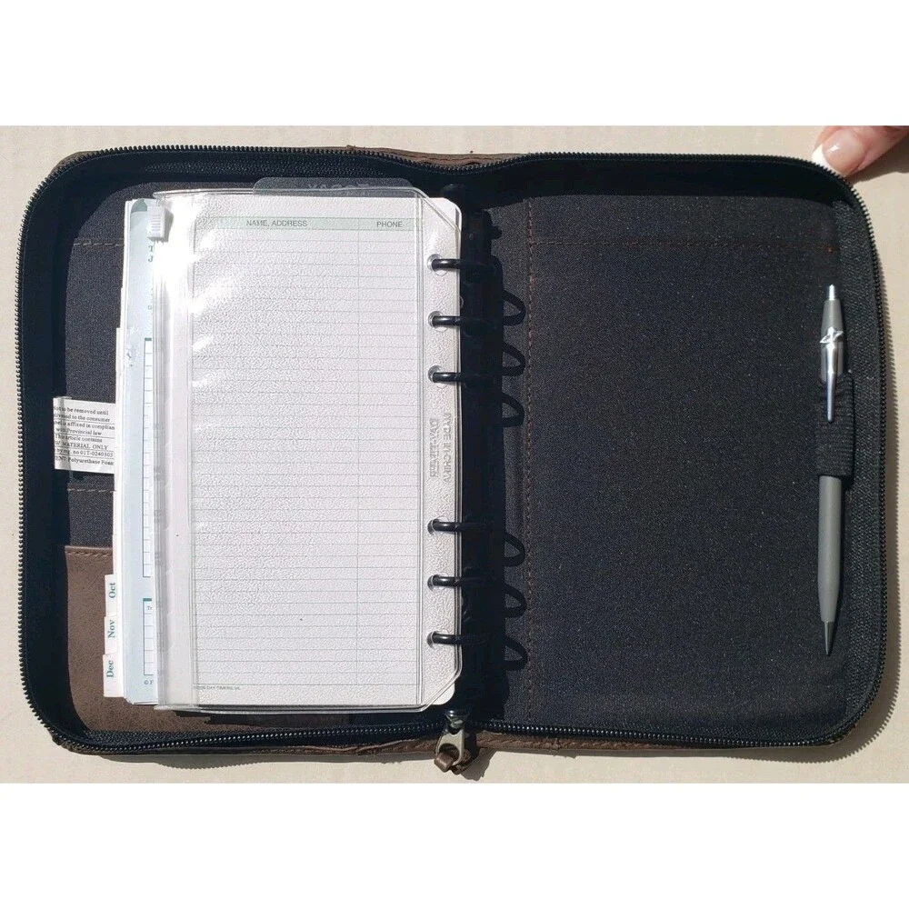 Day-Timer Brown 6 Ring Planner Organizer 8.5