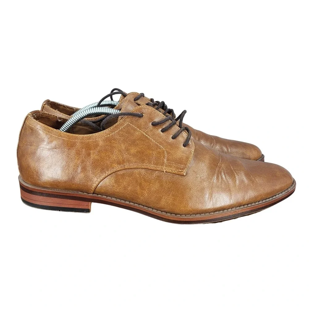 Goodfellow Oxford Shoes Mens 12 Brown Faux‎ Leather  Dress Shoes F317004