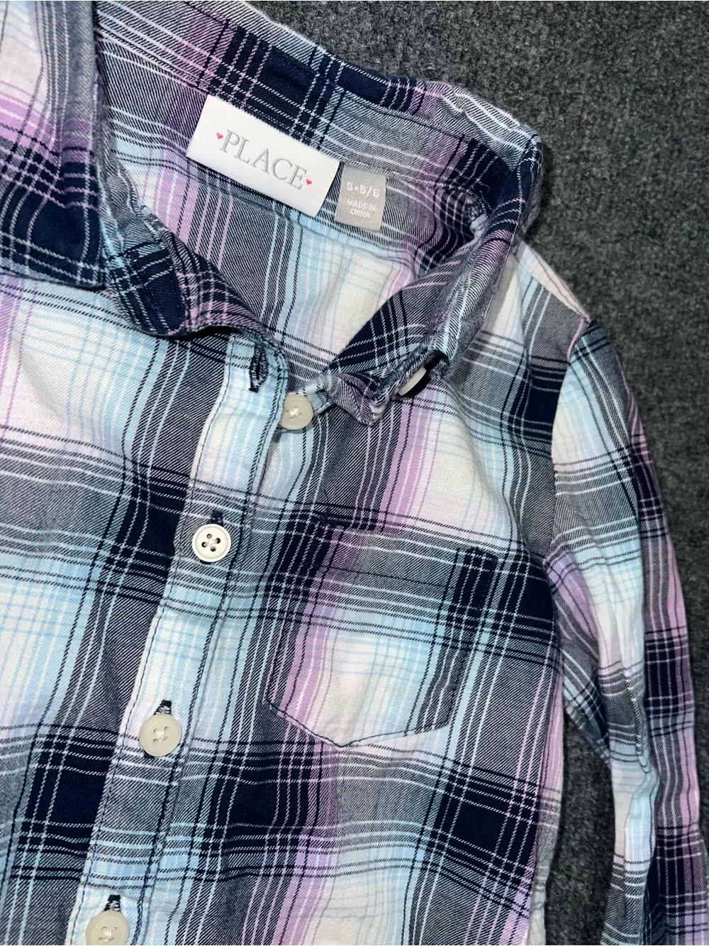 The Childrens Place lightweight plaid
