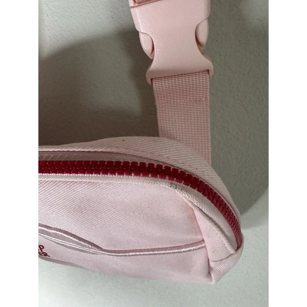 MAKE UP FOR EVER Pink Makeup Bag Zipper Cosmetic Case Adjustable Strap Pockets