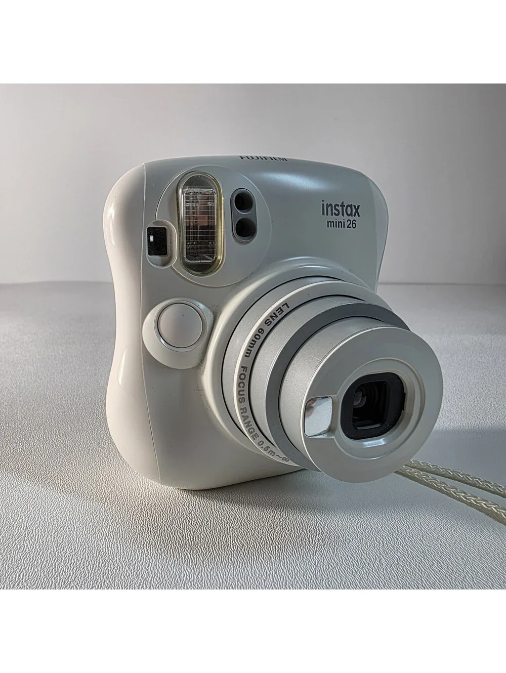 Fujifilm Instax Mini 26 Instant Film Camera White Point and Shoot W/Some Film