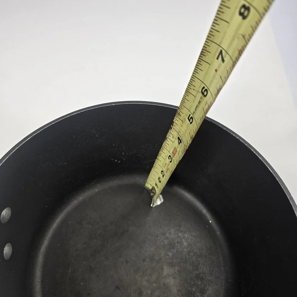 Vintage GHC MAGNALITE POT/PAN 3 Quart, 3 Liters Long Handle, Aluminum, USA Black