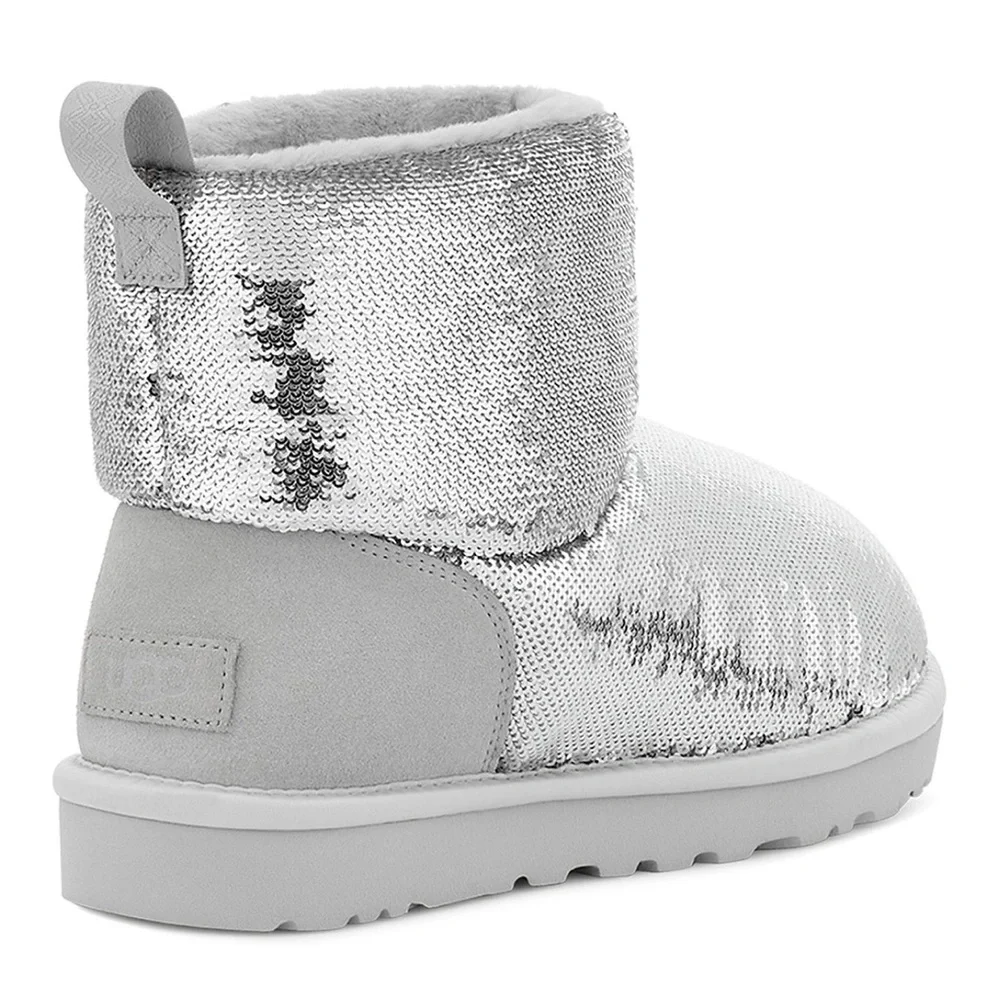 NIB UGG® 1151291 Women's Classic Mini Mirror Ball Pull On Cold Weather Boots