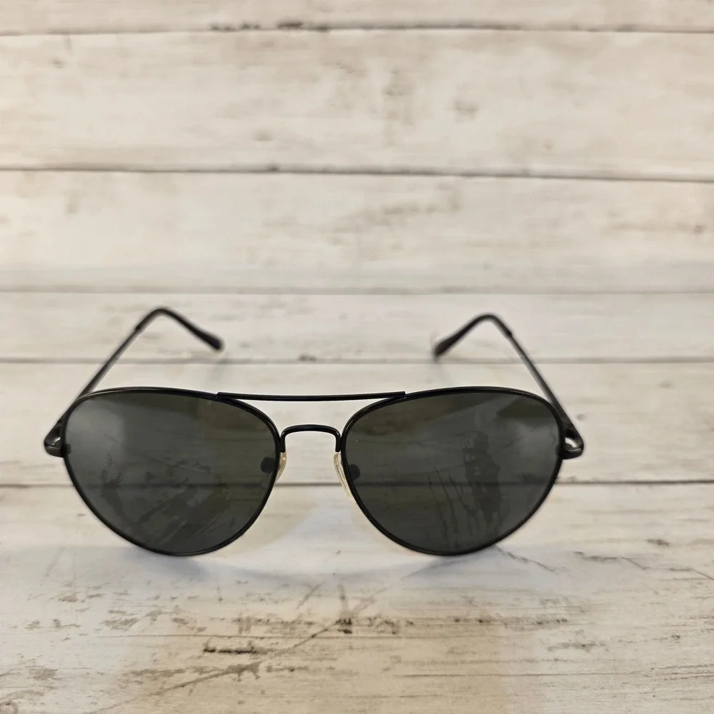 Unbranded Black Metal Aviator Sunglasses UV400 Protection 22953000