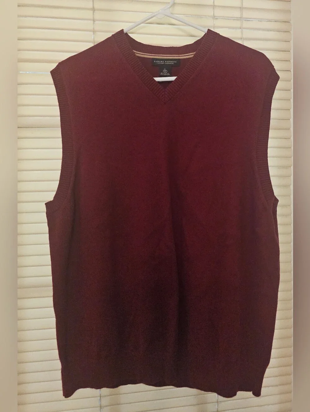Men's Banana Republic Cotton Cashmere V-Neck Sweater Vest Size XL