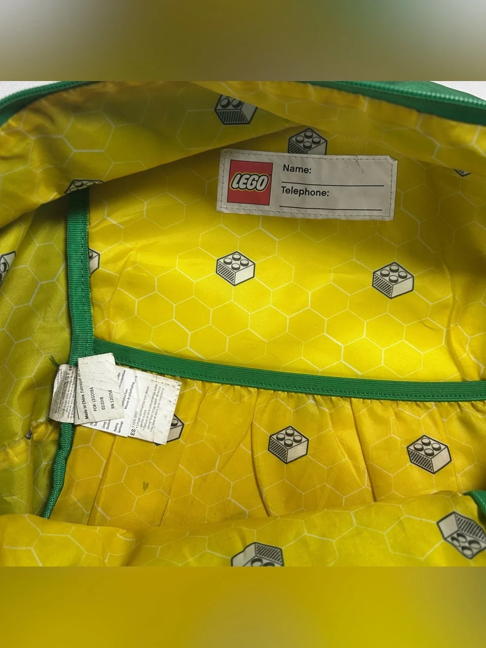 Lego brick backpack