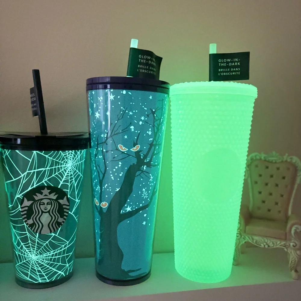 5x Starbucks halloween Glow in the dark Studded