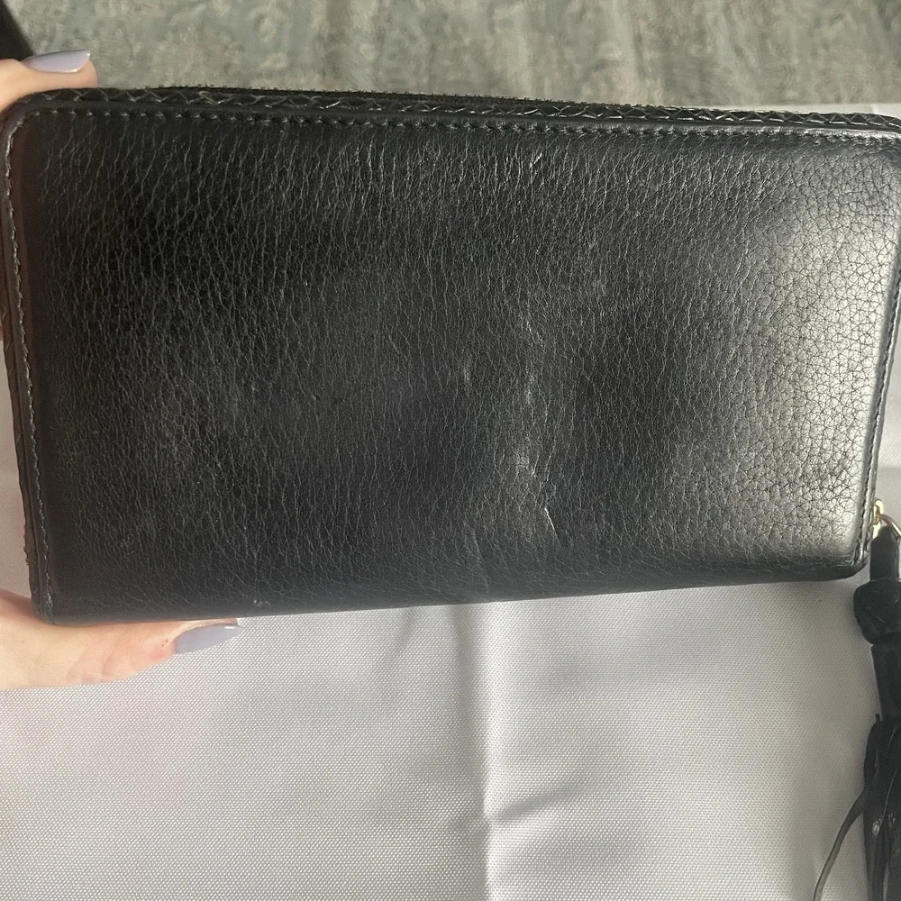 Tory Burch black tassel leather