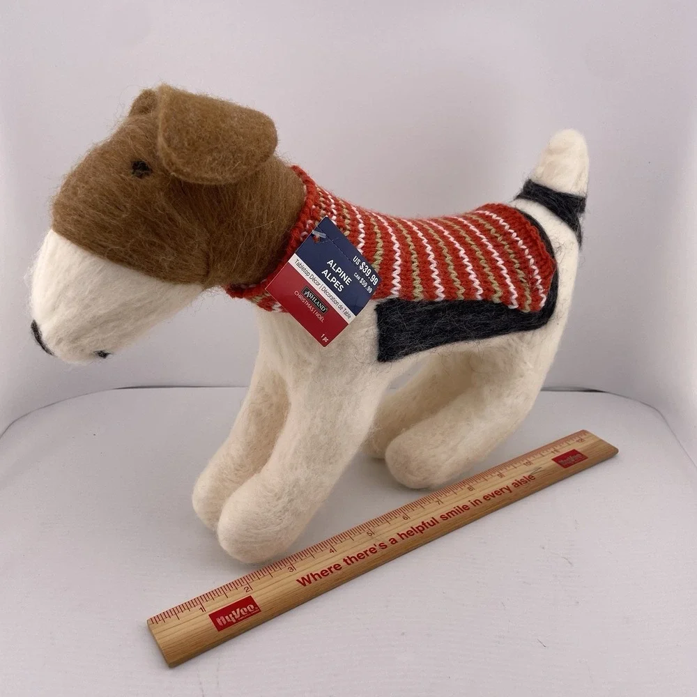 Ashland Alpine Alpes Tabletop Decor Jack Russell Terrier Dog Sweater Needle Felt