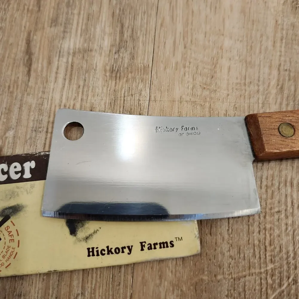 VTG Hickory Farms Charcuterie Cheese Meat Dip Spreader Server & Slicer Wood New