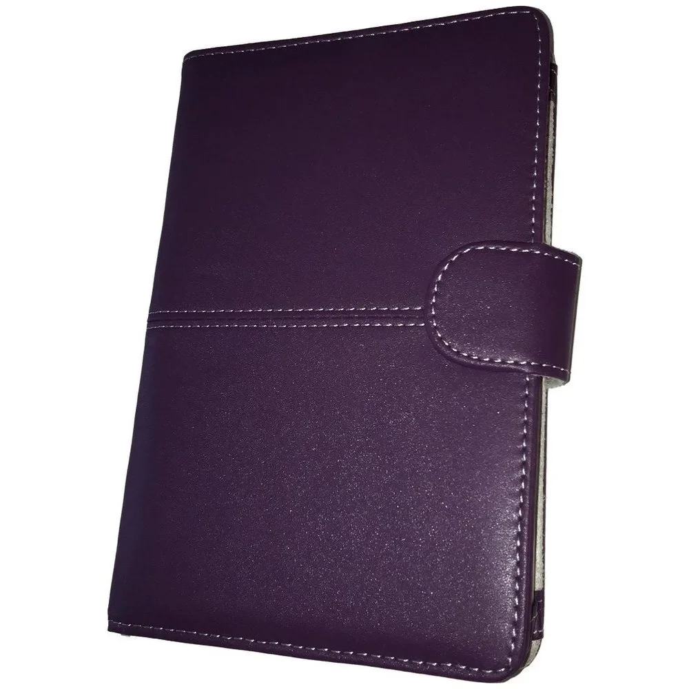 Purple Faux Leather Kindle 3 Keyboard Case Cover