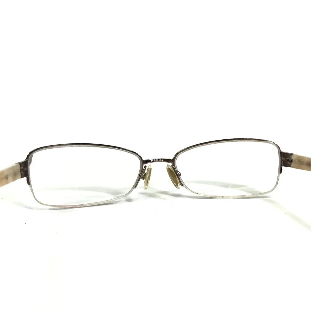 Liz Clairborne Eyeglasses Frames L343 1B0 Brown Pearl Marble Half Rim 54-17-140
