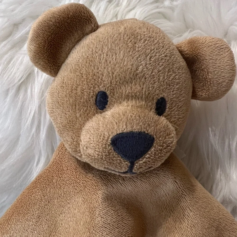 Gymboree One Size‎ Teddy Bear Lovey Security Brown Plush Blanket Stuff Animal