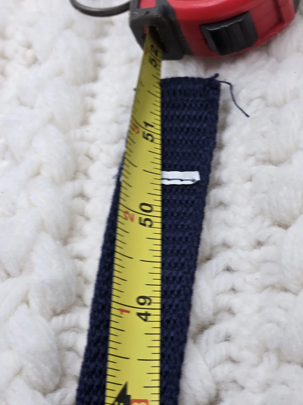 Men's Navy Woven Fabric Belt with Gunmetal Buckle