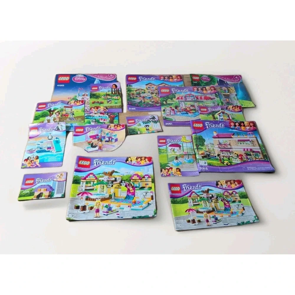 LEGO FRIENDS Instruction Manuals: Lot of 16 Booklets Disney‎ Princess