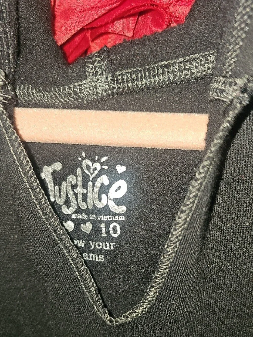 Justice black pullover