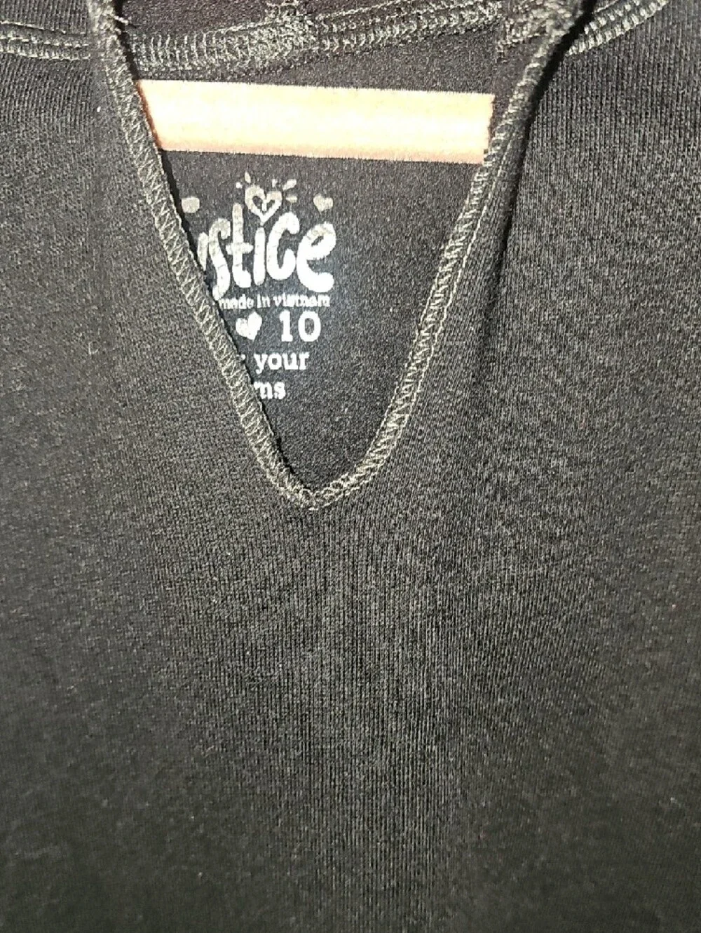 Justice black pullover