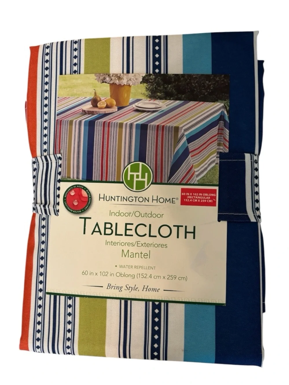 HUNTINGTON HOME Indoor/Outdoor Tablecloth 60” x 102” *NEW*