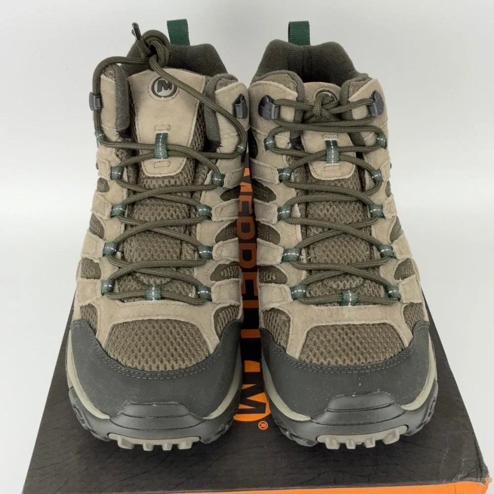 Merrell Moab 2 Mid WP Boulder Mens Hiking Boots J033323W Size 10 Wide Brown